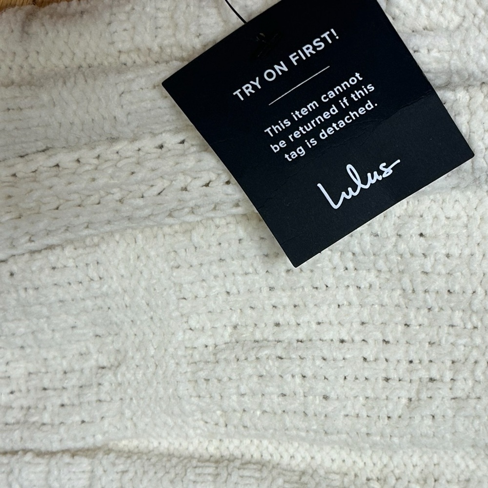 Lulus Patchwork It Cable Knit Cutout Sweater Dres… - image 8